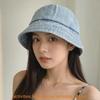 Denim Washable Bucket Hat With Wide Brim Sun Protection For Casual Wear