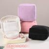 Porte-serviettes hygiéniques Sac de rangement de voyage avec fermeture éclair Pochette compacte Discrète pour femmes Organisateur de produits d'hygiène féminine Étui portable Réutilisable