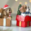 Cute Gift Puppy Resin Desktop Ornament For Holiday Scene Display