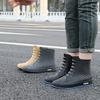 Men and Women Add Fleece Warm Casual Hundred Short Tube Waterproof Non-slip Comfortable Wear-resistant Outside Wear Lightweight Rain Boots