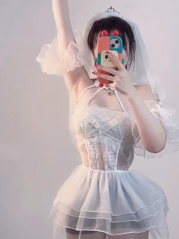 Sexy Lingerie Sexy White Bride Dress Uniform Temptation Princess Dress Hot suit