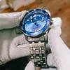 Men's Diver Style Quartz Watch with Luminous Hands Auto Date Waterproof Stainless Steel/Rubber Band Wristwatch