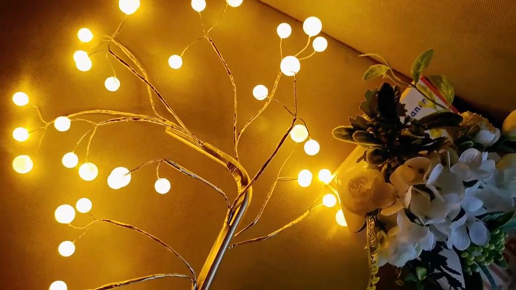 USB LED Baumlampe Lichterkette Nachtlichter Touchschalter Tischdeko für Wohnzimmer Schlafzimmer Hochzeit Valentinstag Weihnachtsgeschenk