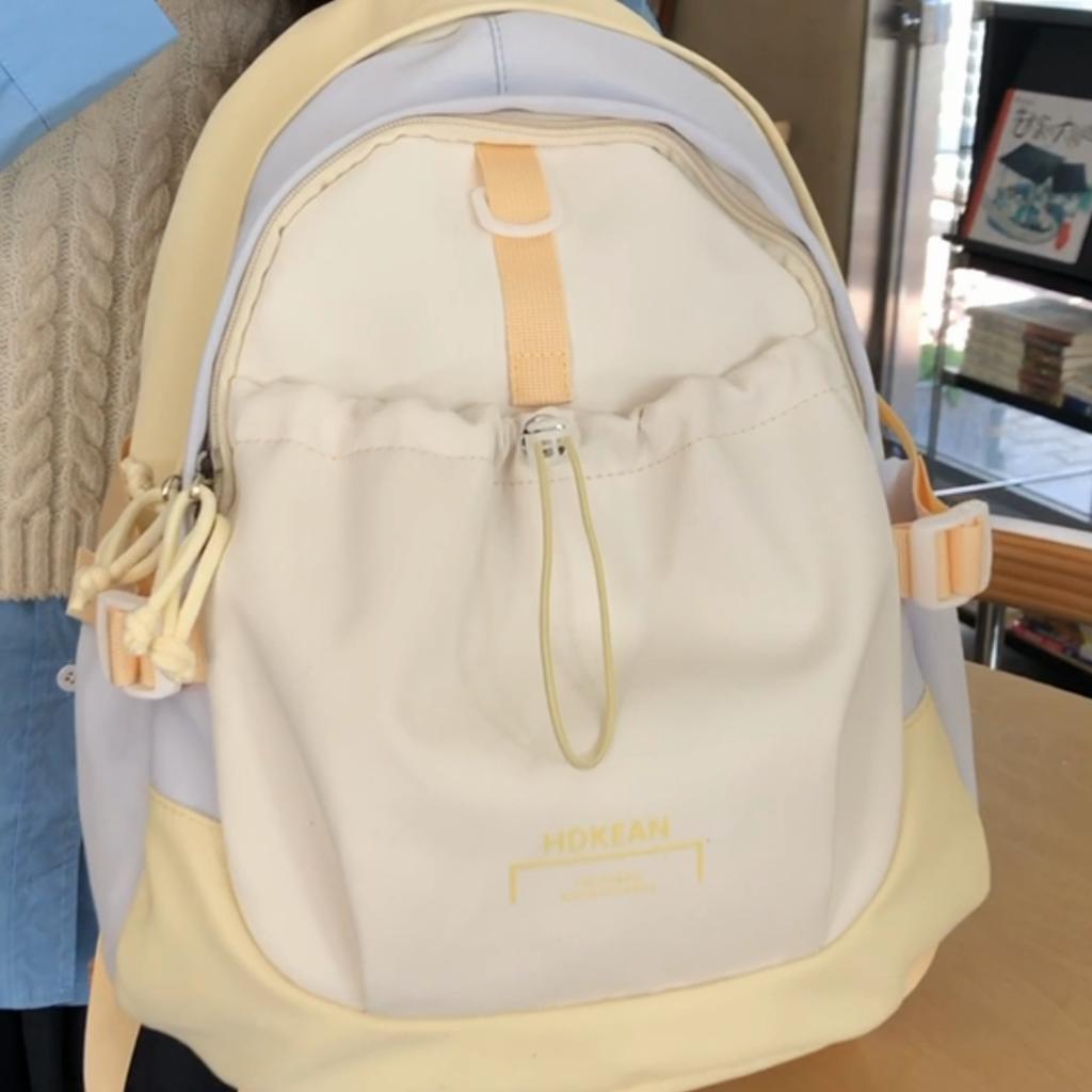 Color Block Schoolbag Junior High School Student Backpack Women's Backpack