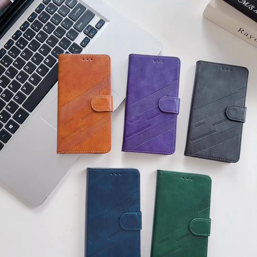 Retro Texture Leather Flip Case For Samsung Galaxy A36 A37 A26 A17 A15 A16 A05 A06 A07 A57 A35 A56 5G S22 S23 S24 S25 FE S26 Ultra Wallet Phone Cover