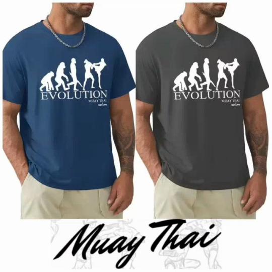 Evoluce Muay Thai Tričko Kickbox 3D Potisk Unisex Muži Ženy Krátký Rukáv Kulatý Výstřih MMA Smíšená Bojová Umění Trénink Boj