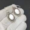 Natural Mother Of Pearl Gemstone Earrings, 925 Sterling Silver Earring, Handmade Boho Silver Jewelry Dangle Earrings, Thanksgiving Gifts