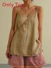 Cotton Linen Sleeveless Tank Top For Women Summer Casual Breathable Fashionable