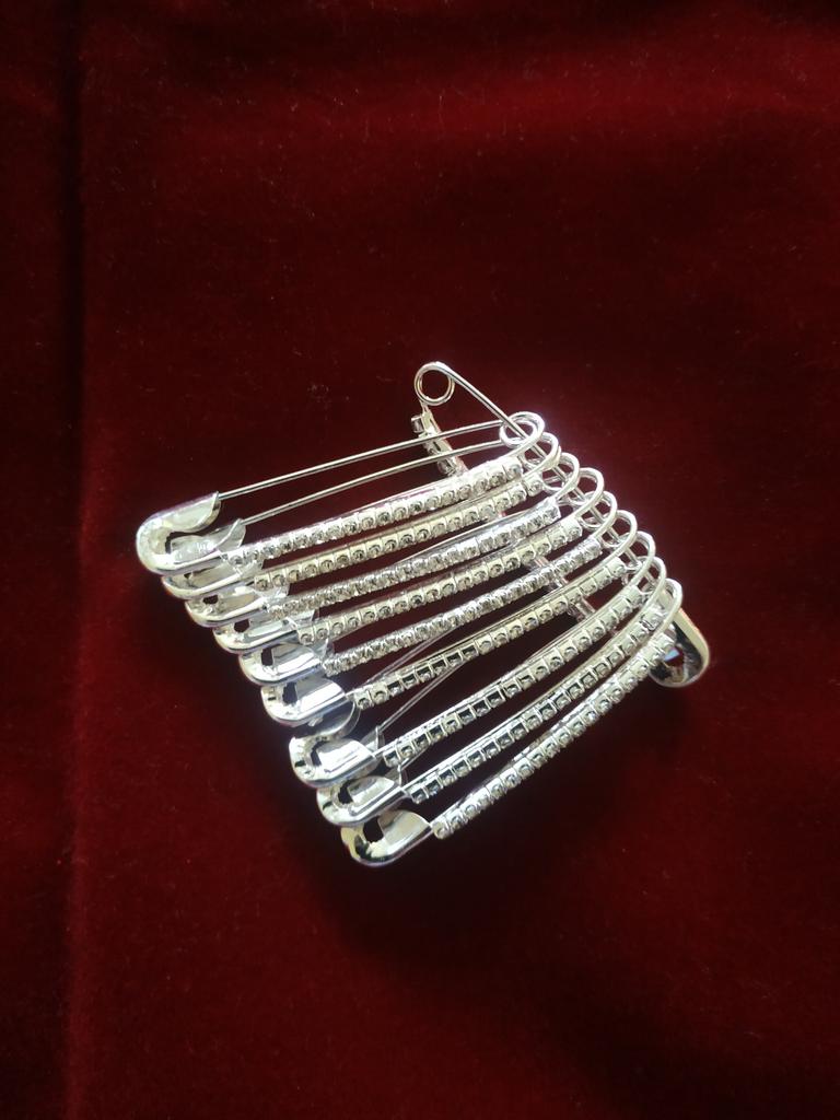 10 Spille Da Balia Decorative Con Perle - Oro/Bianco, 6 E 7.5 Cm, Per Abiti, Sciarpe E Pantaloni