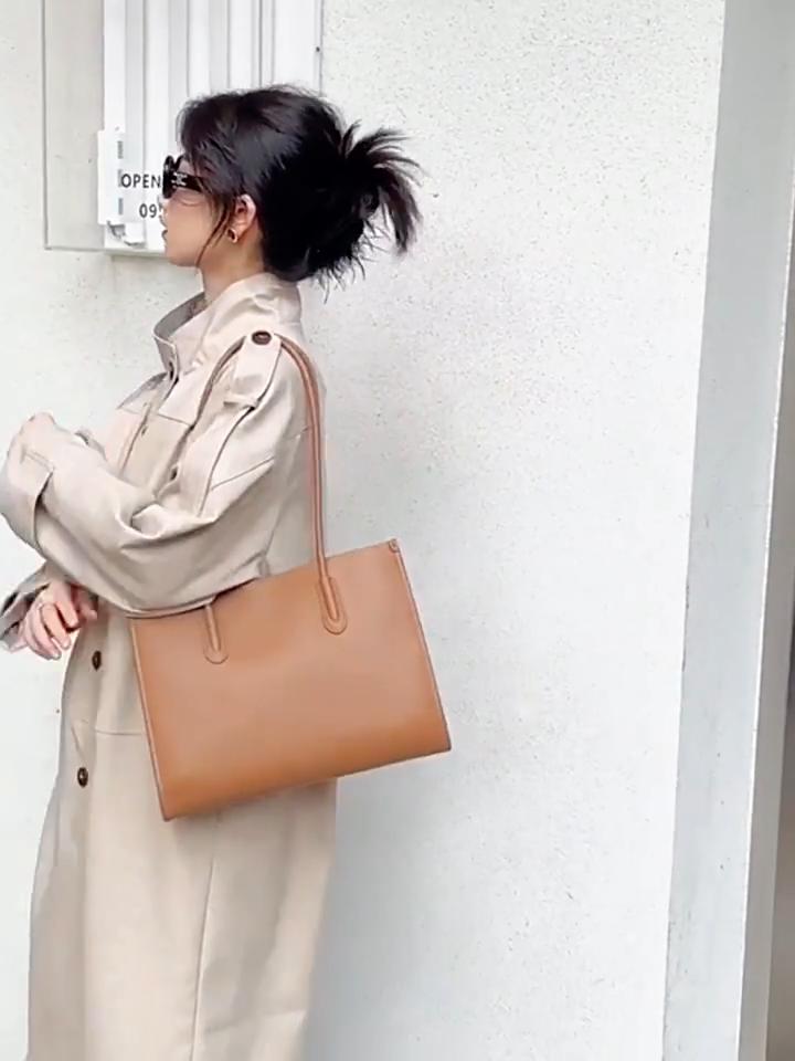 Designer luxury bag commuting cowhide large capacity handbag women's fashion designer shoulder casual commuting bag