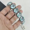 Dainty Aquamarline Gemstone Handmade 925 Sterling Silver Bracelet, Aquamarline Bracelet For Wife , Unisex Bracelet, Party Wear Gift