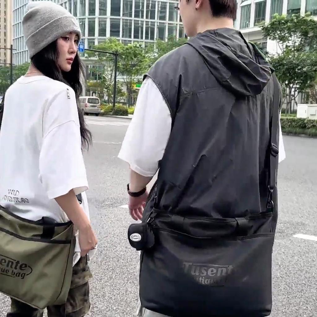 Women's Messenger Bag Letter Print Student's Large Capacity Shoulder Bag Men's Handbag