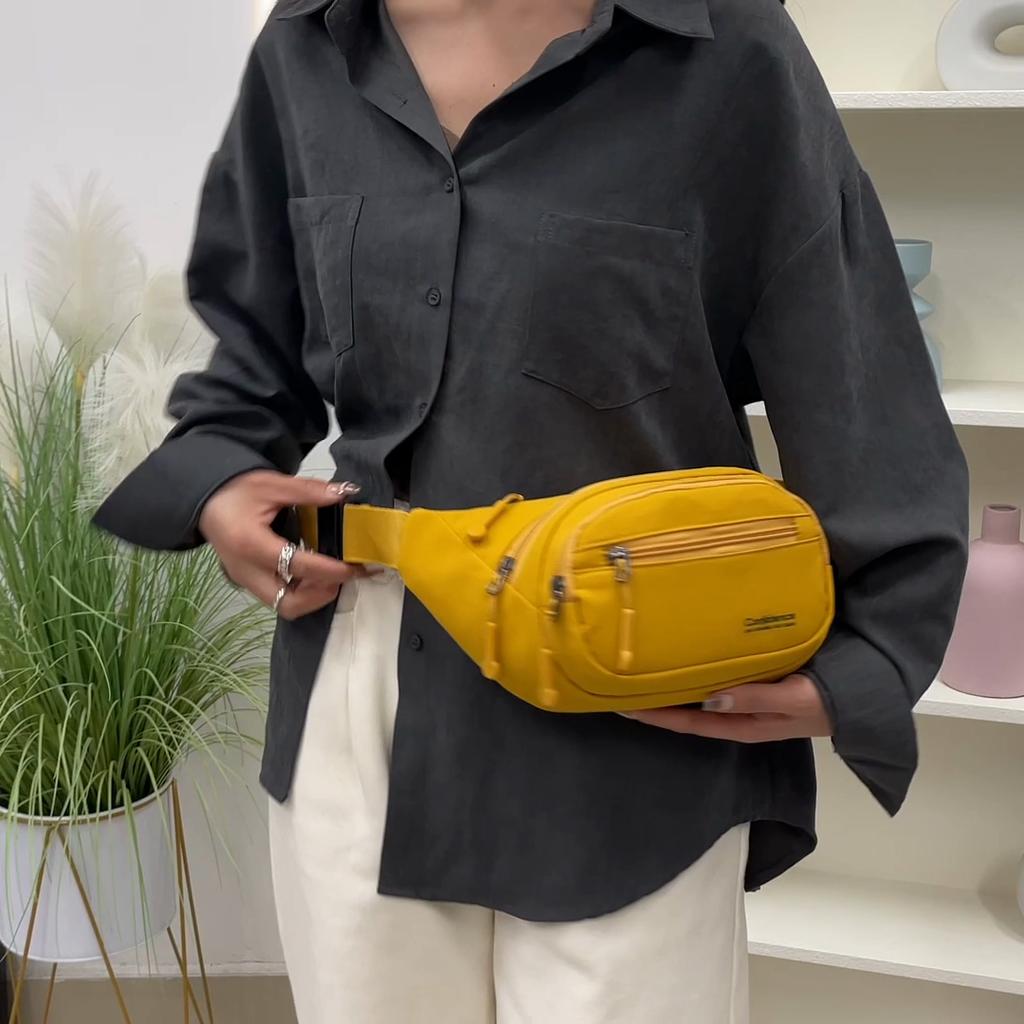 Women's Waist Bag Large Capacity Bag Sports Multifunctional Crossbody Bag Waterproof Mobile Phone Chest Bag