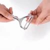 Stainless Steel Vegetable & Fruit Peelers with Anti-Slip Handles and Sharp Blades - Metal Straight Edge Peelers for Precision Peeling