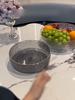 Rotating Snack Tray for Coffee Table 360-degree Spinning Fruit Nut Serving Platter Deep Edge Large Capacity Space-Saving Candy Holder