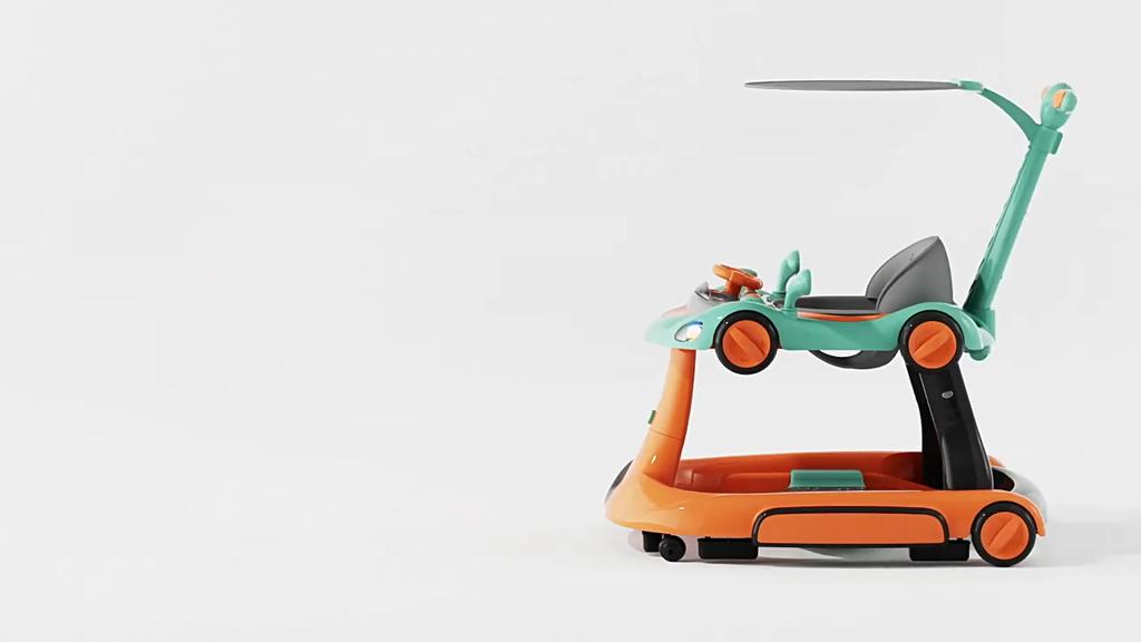 Multifunctional Baby Walker, Baby, Anti-o-legs, Adjustable Height, Walker, Four-in-one, Foldable