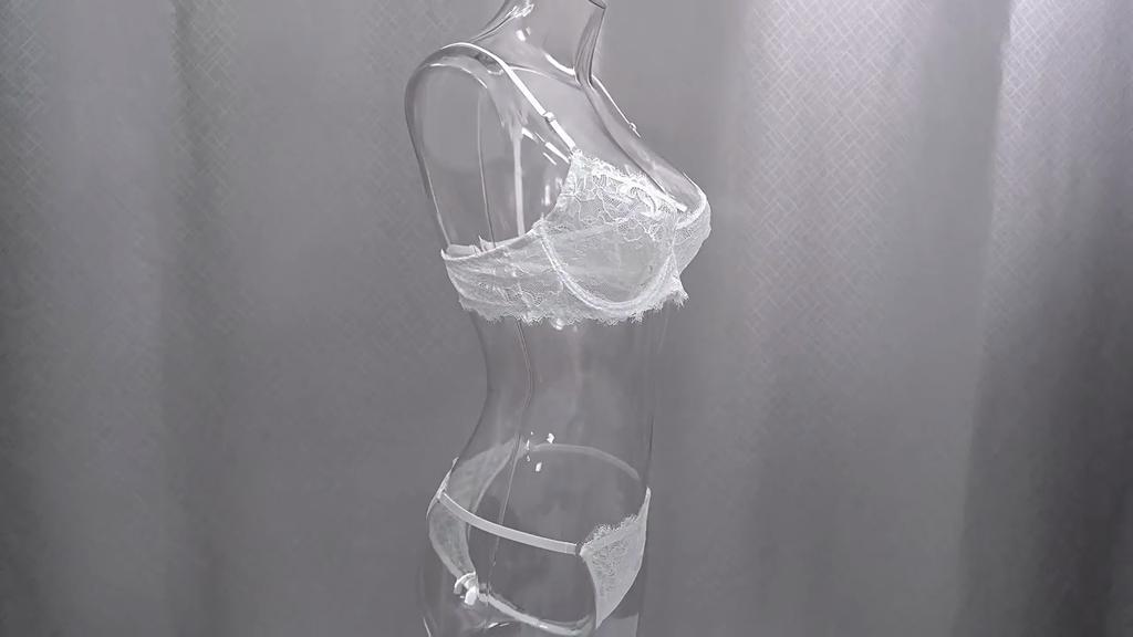 Sexy Dessous-Set für Damen, Bügel-BH und Tangas, gerafftes Unterwäsche-Set im französischen Spitzen-BH-Set