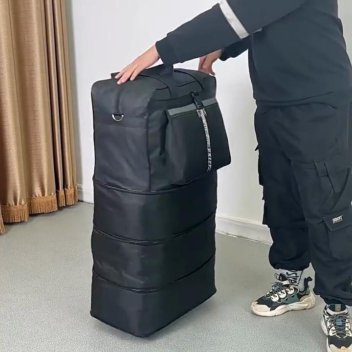 New Fashion Airline-Checked Luggage Large Capacity Folding Travel Bag Universal Wheel Oxford Cloth Luggage Bag