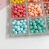 23-500Pcs Acrylic Beads Solid Colored Frosted Round Beads For DIY Bracelet Necklace Jewelry Making Accessories