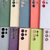 Magsafe Manyetik Kılıf İçin Sıvı Silikon Samsung Galaxy S24 S25 Ultra S23 Plus S22 S21FE funda Kablosuz Şarj Yumuşak Kapak