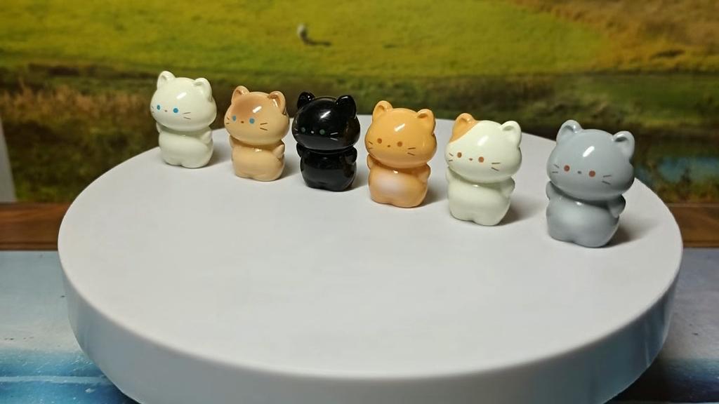 6Pcs/set Cartoon Mini Cat Animal Miniatures Resin Ornaments Fairy Garden Decoration Moss Terrarium Micro Landscape
