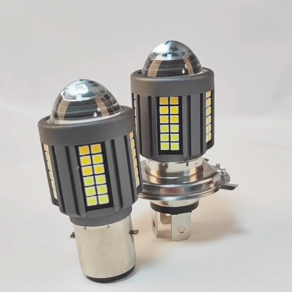 1/2pieces H4 BA20D Motorcycle Headlight CSP LED Moto High/Low Beam Led Bulbs Super Bright Autobike Fog Moto Scooter Lamp ATV 12V