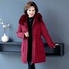 Real Fur Collar Middle Age Women's Puffer Jackets Winter Vintage Parkas Hooded Liner Detachable Plus Size Thick Warm Long Down Coats Woman Outerwears