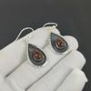 Natural Mahogany Obsidian Gemstone Earrings, 925 Sterling Silver Earring, Handmade Boho Silver Jewelry Dangle Earrings, Birthday Gift