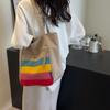 Large Capacity Shoulder Bag Color Block Women's Tote Bag