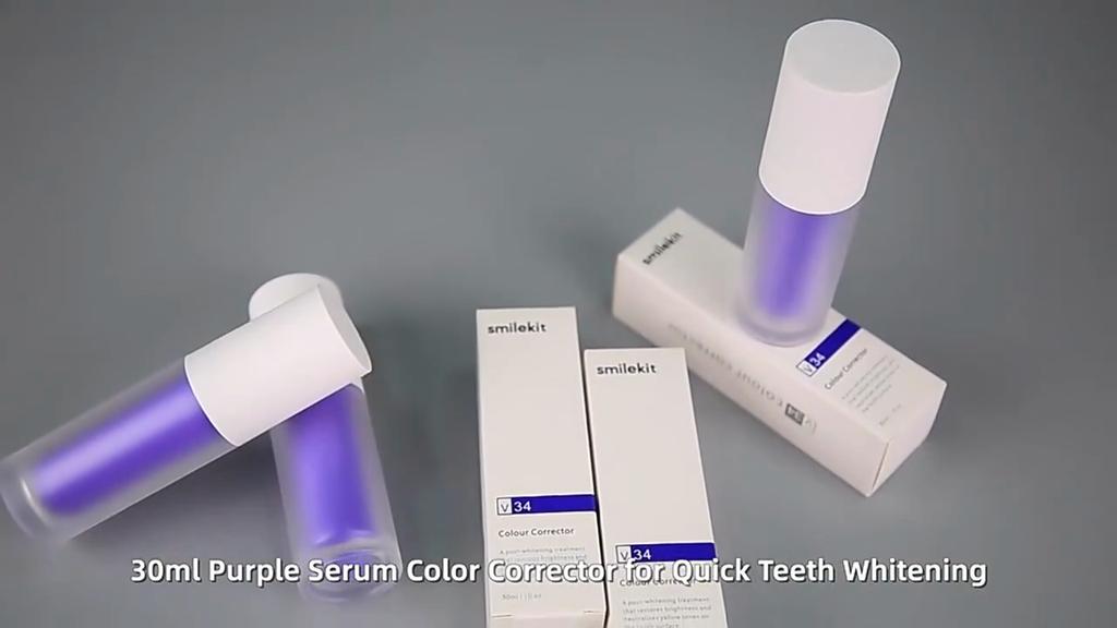 Tooth Stain Cleaning Purple Toothpaste Color Corrector 30ml Mint Flavor Help To Freshen Breath Improve Tooth Brightness Professional Whitening Teeth