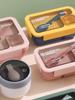 850/1100ML Lunch Box Dust-proof Lid Compartment Design Students Portable Bento Case with Spoon Chopsticks