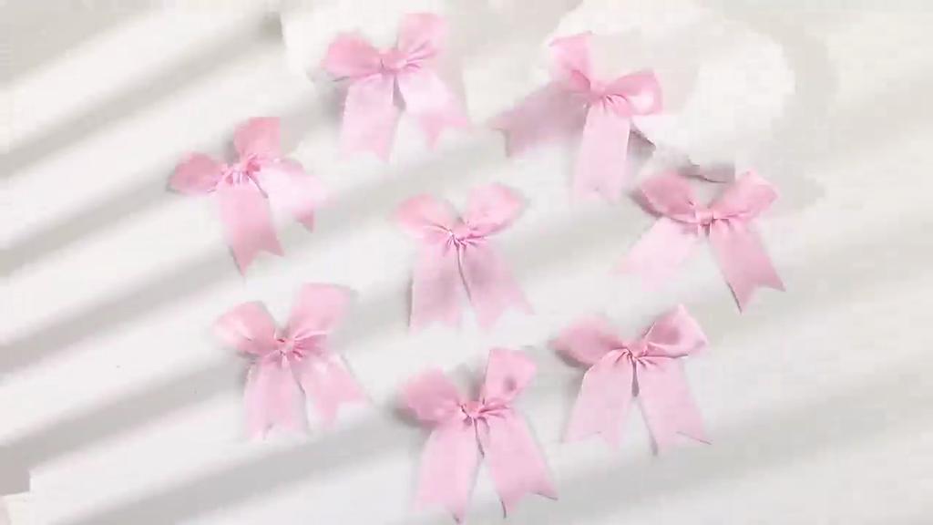 30 ks Stužková mašle Růžová Bílá Dárková Vázací mašle Aplikace Svatba Dekorace Mašle Nášivka DIY Dekorace