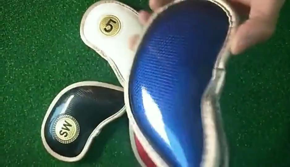 Vysoce kvalitní potisk krytů na golfové železa pro použití jako dárky a pro propagační účely