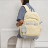 Cute Pink School Backpack with Front Pocket Casual Daypack for Girls Students Daily Use