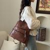 PU Backpack Women's Large Capacity Tassel Backpack Lightweight Multi-function Shoulder Bag