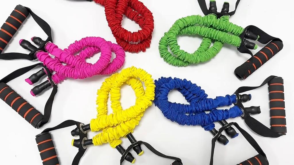 Indoor Sports Supply Chest Expander Puller Exercise Fitness Resistance Elastic Cable Rope Tube Yoga
