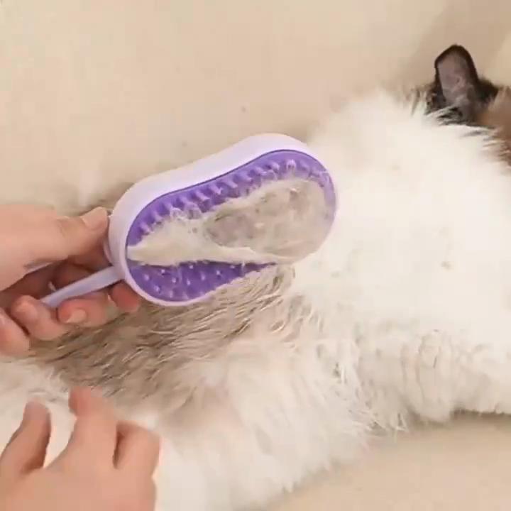 Akumulatorowa szczotka parowa 3-w-1 dla zwierząt składane narzędzie do pielęgnacji