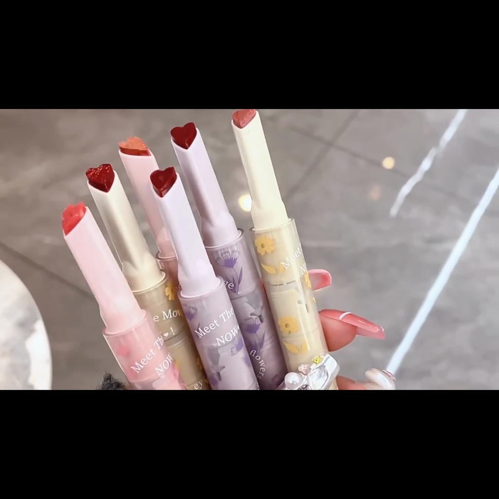 GEGE BEAR 3 Color Lipstick Pencil Set Floral Honey Collection Jelly Moisture Lip Nectar Lipstick Pencil Set