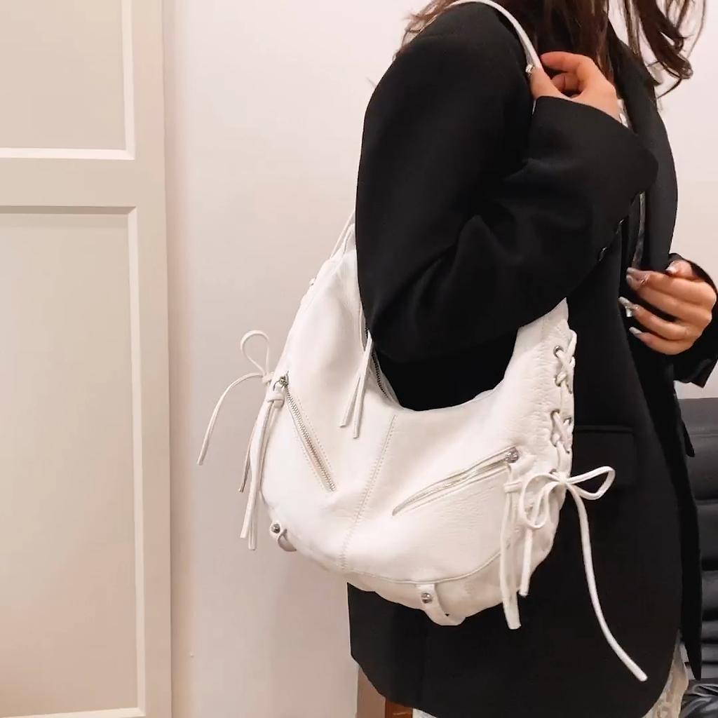 Retro Shoulder Bag, Women's Trendy Fashion and Simple Korean Tote Bag, Casual Large-capacity Shoulder Bag.
