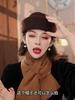 Women's Hat  Autumn Winter British Small Hat Women's Retro Beret Wool Hat