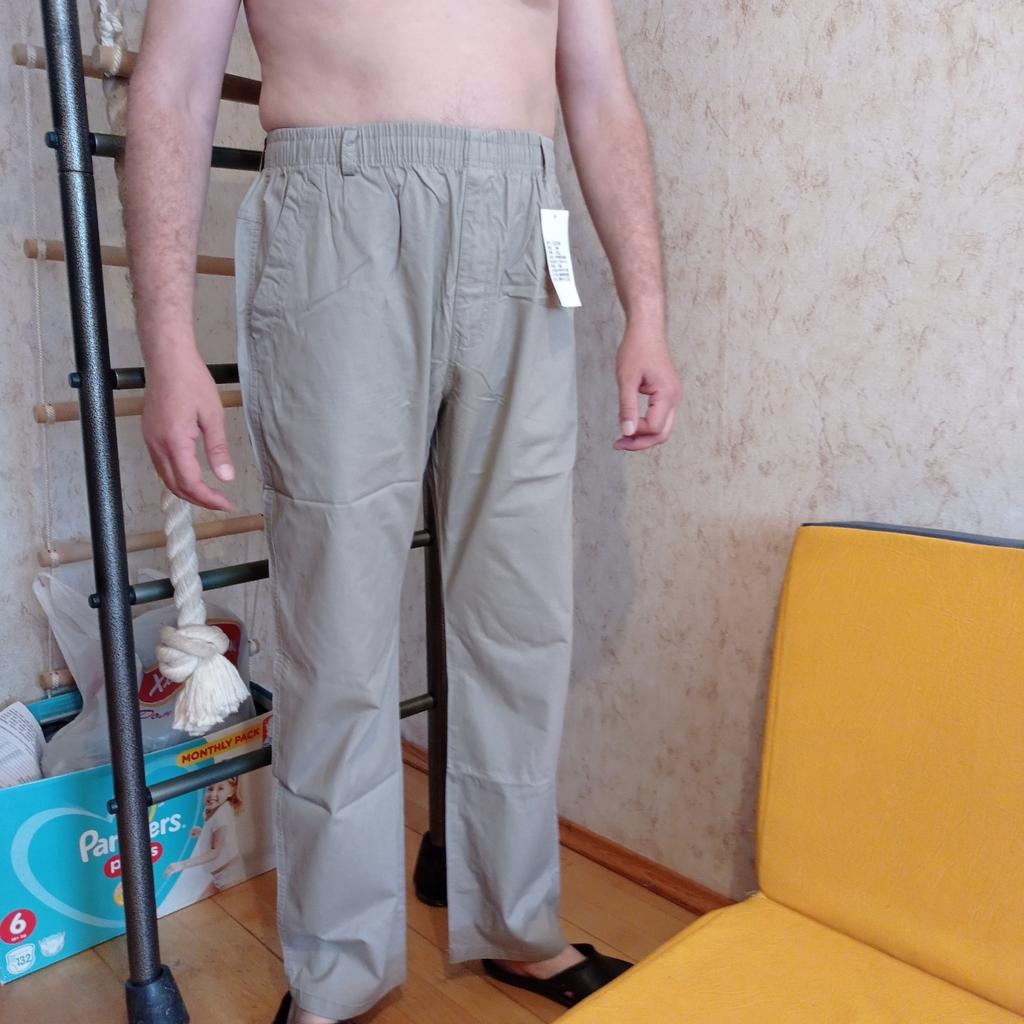 Купить M-6XL Летние мужские деловые хлопковые свободные льняные штаны ...