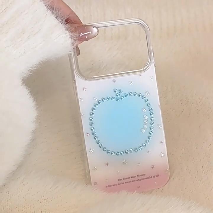 Glitter Gradient Powder Blue iPhone Case for iPhone 17 and iPhone 17 Pro Max