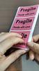 100pcs 76x51mm FRAGILE HANDLE WITH LOVE Shipping Label Package Transfer Damage Warning Sticker Cute Heart Happy Pink Reminder
