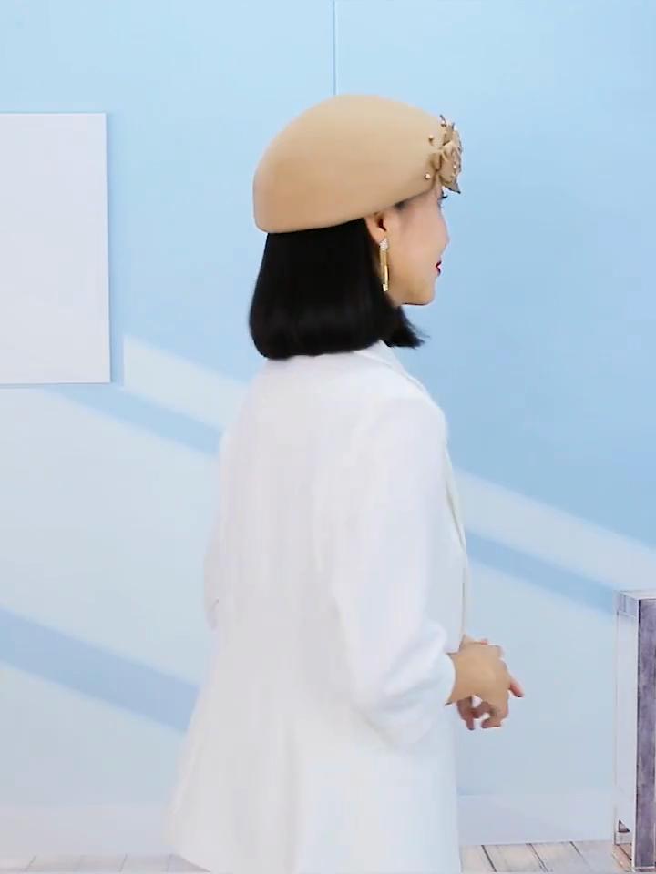 New Beret Foreign Style Popular Fashion Autumn and Winter Women French Elegant Styling Woolen Hat Gift Hat