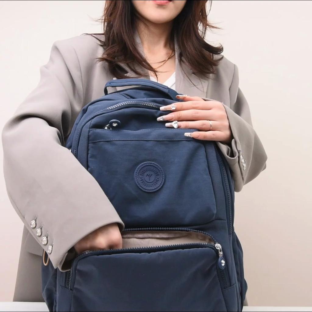 Women's Backpack Nylon Middle School Student Schoolbag Lightweight Travel Backpack