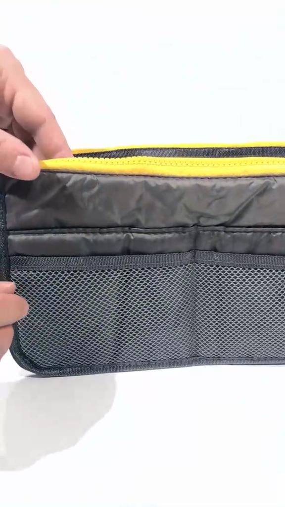 Women Handbag Purse Nylon Dual Organizer Insert Cosmetic Bag