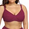 Plus Size BH, solide, nicht gepolsterte Dessous für Damen, Körbchengröße 80 °C, 85 °C, 90 °C, 95 °C, 100 °C, große Damengröße, ultradünn, ohne Polsterung, Unterwäsche mit Bügel