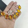Beautiful Honey Topaz Gemstone Handmade 925 Sterling Silver Necklace, Honey Topaz Silver Necklace For Wife, Unisex Necklace, Thanksgiving Gift