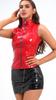 Women Wet Look Tank Tops Zipper Sleeveless Vest Patent Leather Stand Collar Jacket for Nightclub