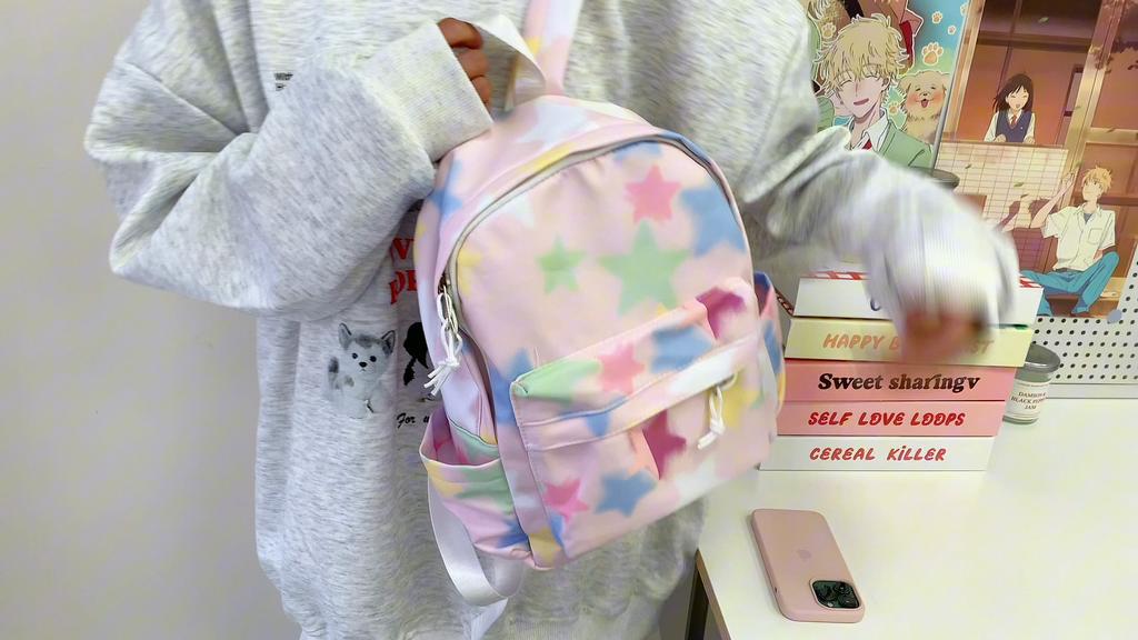 School Bag Women's Backpack Color Rainbow Backpack
